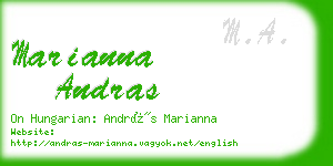 marianna andras business card